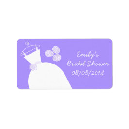 Hochzeitskleid Lila Brautparty Adressaufkleber