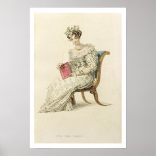 Hochzeitskleid, Modeplatte von Ackermanns Repo Poster