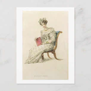 Hochzeitskleid, Modeplatte von Ackermanns Repo Postkarte