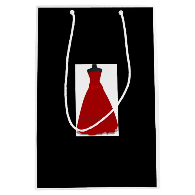 Hochzeitskleid Mutter der Groom Black Geschenktasc Mittlere Geschenktüte (Vorderseite)