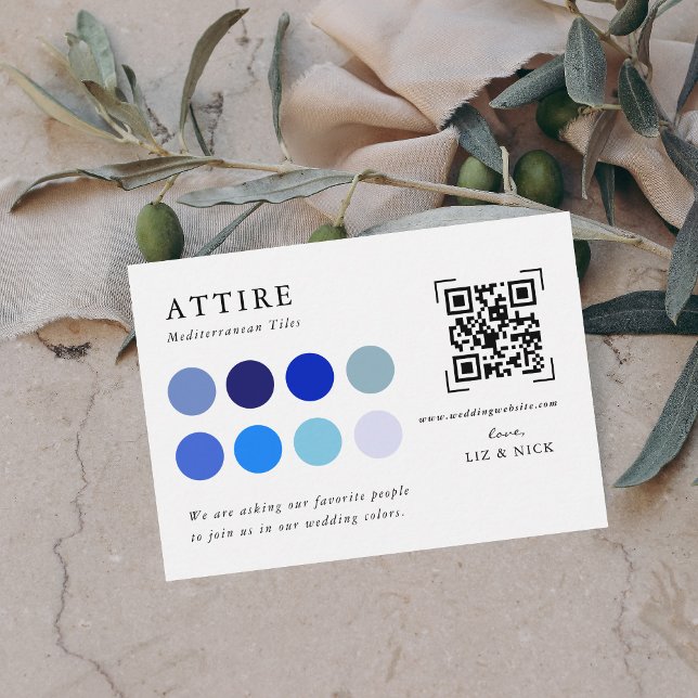 Hochzeitskleid | QR Code Scan Encryption Card Begleitkarte (Von Creator hochgeladen)