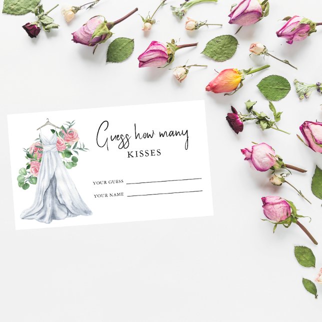 Hochzeitskleid - Raten Sie mal, wie viele Küsse Br Begleitkarte (Von Creator hochgeladen)