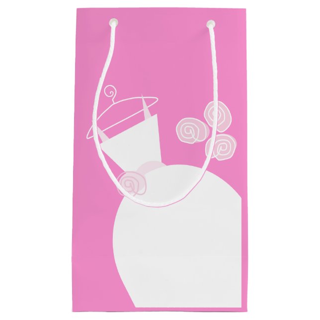 Hochzeitskleid Rosa Geschenktasche klein Kleine Geschenktüte (Vorderseite)