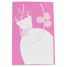 Hochzeitskleid Rosa Geschenktasche Medium Mittlere Geschenktüte