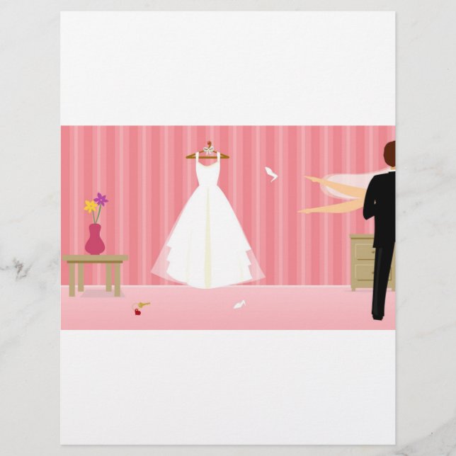Hochzeitskleid rosa Streifen (Vorderseite)