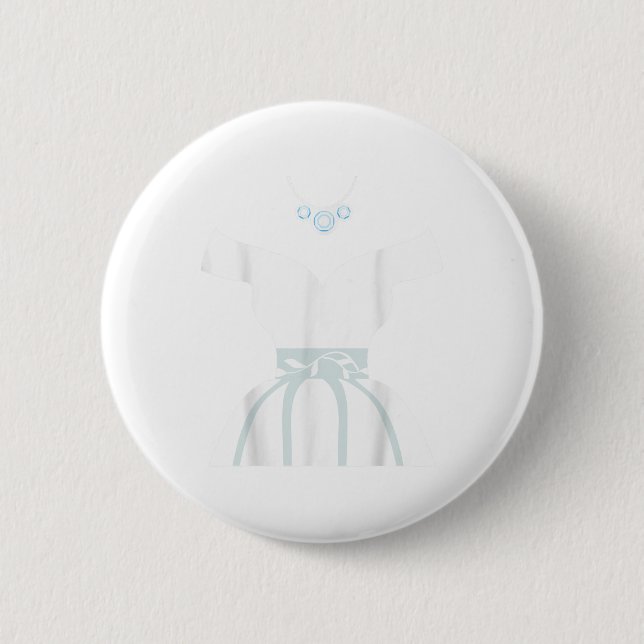 Hochzeitskleidung Brautpartys Niedlich Grafischer  Button (Vorderseite)