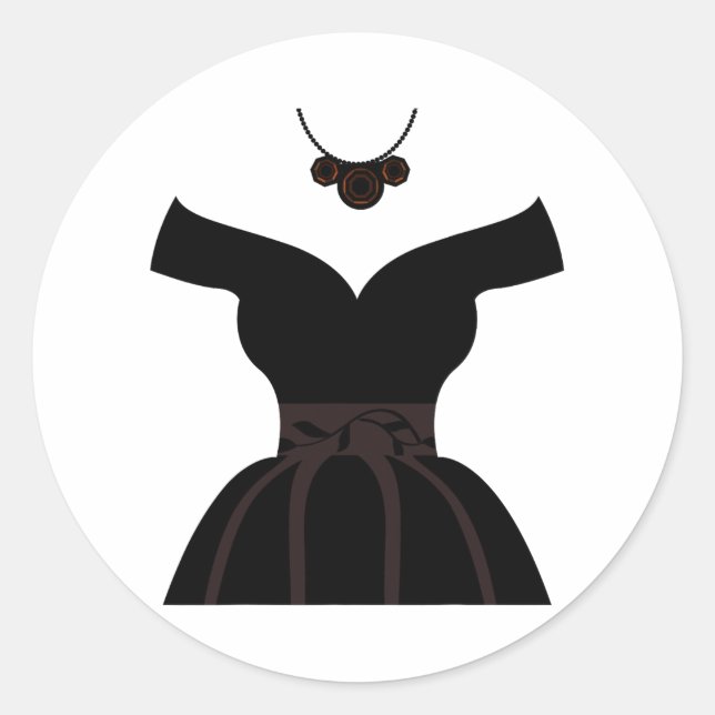 Hochzeitskleidung Brautpartys Niedlich Grafischer  Runder Aufkleber (Vorderseite)