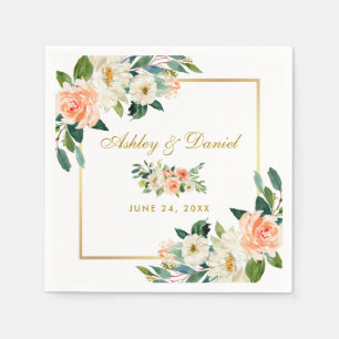 Hochzeitskleidung für Korallenfarben Serviette