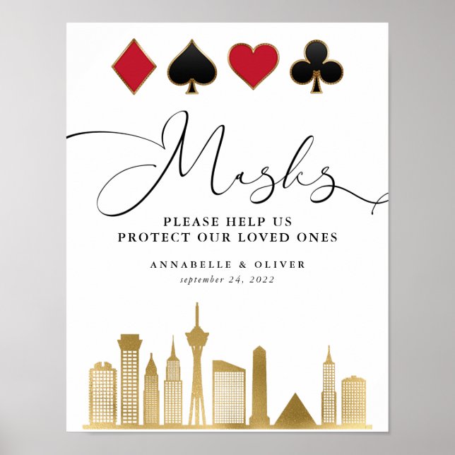 Hochzeitskleidung Maske Las Vegas Ziel Poster (Vorne)