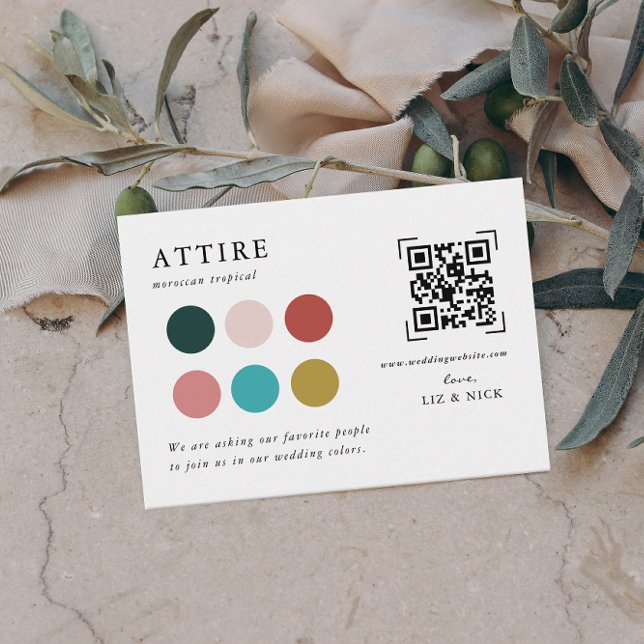 Hochzeitskleidung | QR-Code-Scan-Einschlusskarte Begleitkarte (Von Creator hochgeladen)
