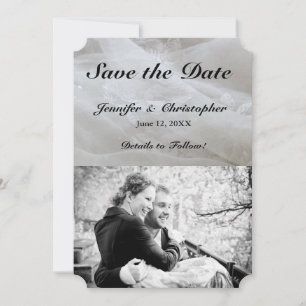 Hochzeitskleidung Save the Date Couple Card