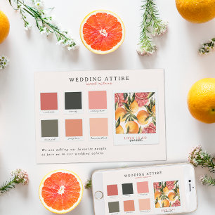 Hochzeitskleidung   Zitrusfarbpalette Einladung
