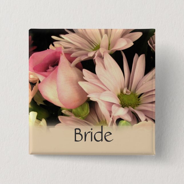 Hochzeitsknopf, damit die Braut ist Button (Vorderseite)