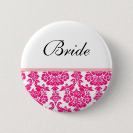 Hochzeitsknöpfe aus rosa Damast Button