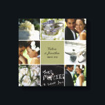 Hochzeitskollage - Maßgeschneiderte Leinwand<br><div class="desc">Personalisieren Sie diese Leinwand mit Ihren Hochzeitsfeiern Fotos,  um eine Wandkunst zu schaffen,  um für immer Schatz zu schaffen.</div>