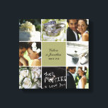 Hochzeitskollage - Maßgeschneiderte Leinwand<br><div class="desc">Personalisieren Sie diese Leinwand mit Ihren Hochzeitsfeiern Fotos,  um eine Wandkunst zu schaffen,  um für immer Schatz zu schaffen.</div>