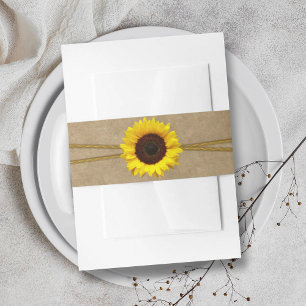 Hochzeitskollektion für Kraft, Spitzen und Sonnenb Einladungsbanderole