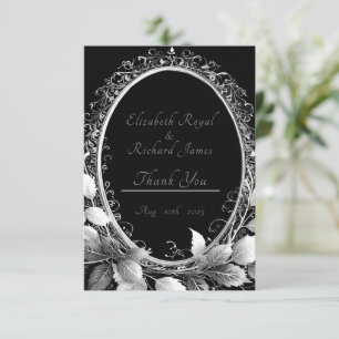 Hochzeitskollektion mit Blumen Dankeskarte