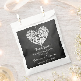 Hochzeitskollektion mit Hangherz Geschenktütchen