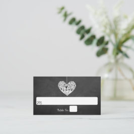 Hochzeitskollektion mit Hangherz Platzkarte