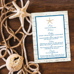 Hochzeitskollektion von Straußfisch Menükarte<br><div class="desc">Die Hochzeitskollektion aus weißgetünchten Holz mit Seestern ist perfekt für Paare, die eine romantische Hochzeit am Meer planen. Der rustikale, weiß getünchte Holzsteg-Effekt-Hintergrund verleiht diesen Speisekarten ein elegantes Ambiente, und der niedliche Seestern ist die perfekte Touch für jede elegante Hochzeit am Strand. Die Farbe des Wortes und des Rahmens kann...</div>