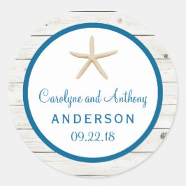 Hochzeitskollektion von Straußfisch Runder Aufkleber