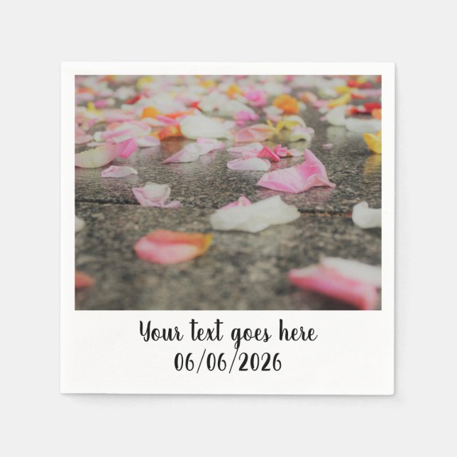 Hochzeitskonfetti-Rose Serviette (Vorderseite)