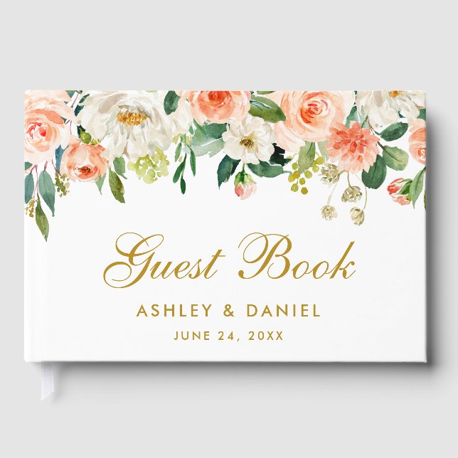 Hochzeitskorallen Gästebuch (Vorderseite)