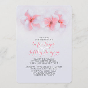 Hochzeitskorallen Hibiskus Blume Einladungen
