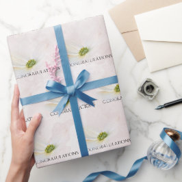Hochzeitskosmos in Rosa Geschenkpapier