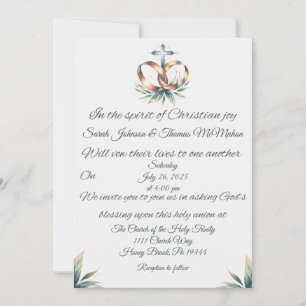 Hochzeitskranke und Blätter - Einladung zur Hochze