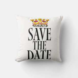 Hochzeitskrone Save the Date Kissen