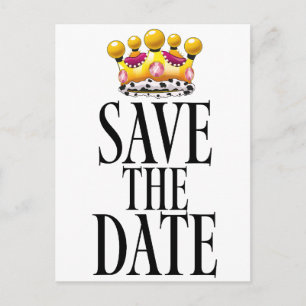Hochzeitskrone 'Save the Date' Postkarte