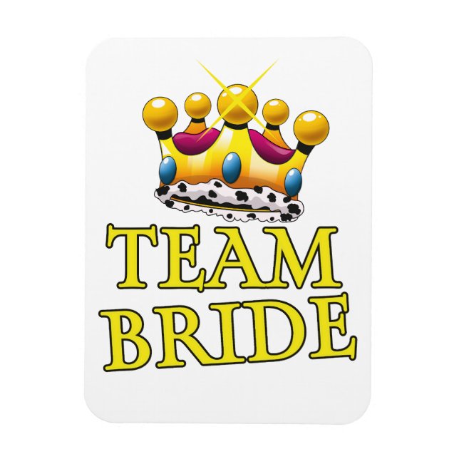 Hochzeitskrone Team Bride Magnet (Vertikal)