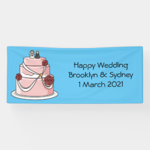 Hochzeitskuchen-Cartoon Banner