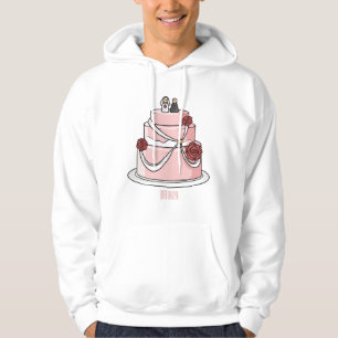 Hochzeitskuchen-Cartoon Hoodie