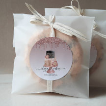 Hochzeitskuchen Glitzer Tropfen Rose Gold Bäckerei