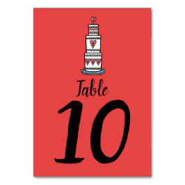 Hochzeitskuchen-Illustration Hochzeitshochzeit-Tis Tischnummer