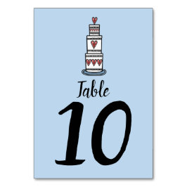 Hochzeitskuchen-Illustration Hochzeitshochzeit-Tis Tischnummer