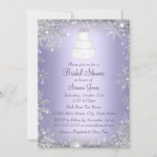 Hochzeitskuchen mit Monogramm, lila Einladung zur 