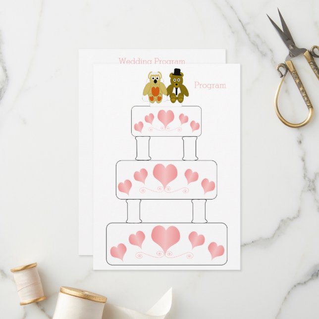 Hochzeitskuchen Programm (Vorderseite/Rückseite Beispiel)