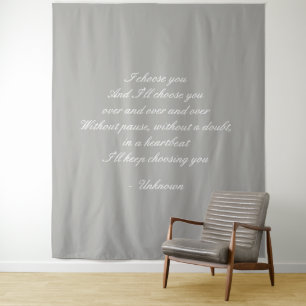 Hochzeitskulisse   Hochzeitsteppich   Grau Minimal Wandteppich