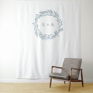 Hochzeitskulisse mit Monogramm, Fotorequisite, Fot Wandteppich