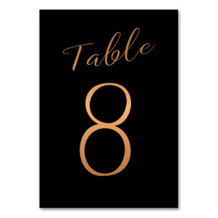 Hochzeitskupfer-Glitzer-Tischnummer Tischnummer