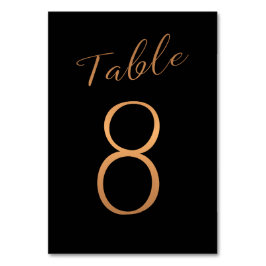 Hochzeitskupfer-Glitzer-Tischnummer Tischnummer