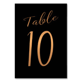 Hochzeitskupfer-Glitzer-Tischnummer Tischnummer