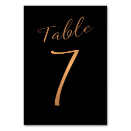 Hochzeitskupfer-Glitzer-Tischnummer Tischnummer