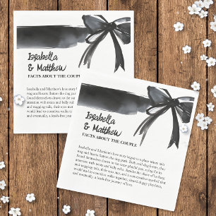 Hochzeitskuppel Fakten Trendy Bow Black and White Serviette