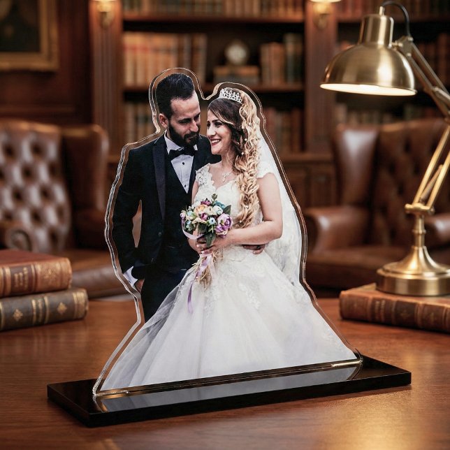 Hochzeitskuppel Foto Cutout Akrylskulptur Freistehende Fotoskulptur (Your Love Story, Beautifully Sculpted.)