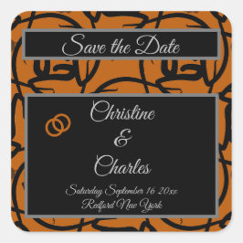 Hochzeitslabel Quadratischer Aufkleber